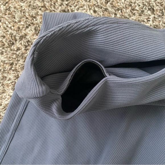 Zella NWT Live In High Waist Rib Wide Leg Pants in Grey Folkstone size Medium - Picture 6 of 7